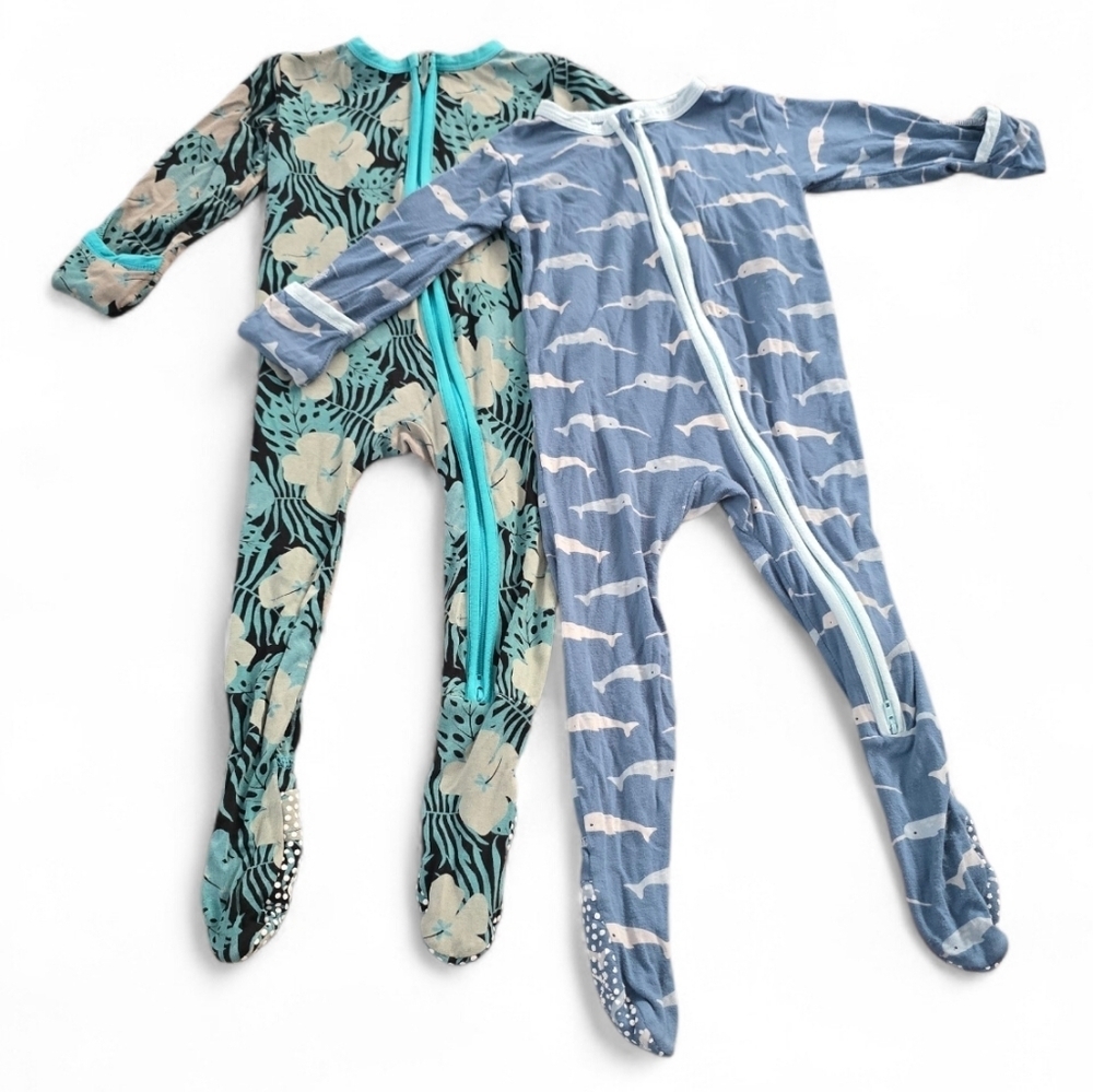 KicKee Pants Set Of 2 PJ's Size 6-9 Months